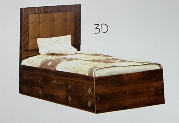 تخت خواب یک نفره مدل3d